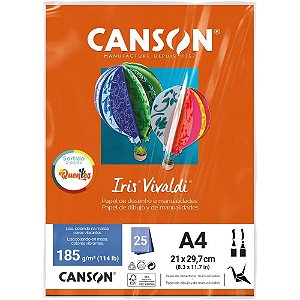 Papel A4 Color Iris Vivaldi Cores Quentes 185 Fila Canson