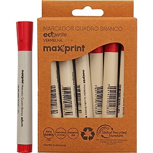 Pincel Quadro Branco Ecowrite  Vermelha Maxprint
