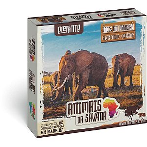 Quebra-Cabeca Madeira Elefante 100 Pecas Aquarela Brinquedos
