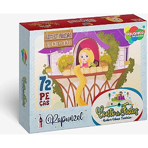 Quebra-Cabeca Madeira Rapunzel 72 Pecas Aquarela Brinquedos