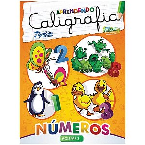 Livro Pedagogico Caligrafia N.3 Numeros 24Pag. 20X27Cm Bicho Esperto