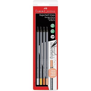 Lapis Preto Redondo Supersoft Ecolapis Glam Faber-Castell