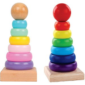 Brinquedo pedagogico madeira Torre de encaixe (s) Unidade 336.41.99 Toy mix