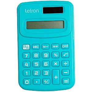 Calculadora de bolso 8 digitos azul com bateria Unidade 99327 Leonora