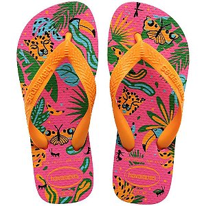 Chinelo havaianas infantil Kids top fashion 23/4 rosa Par 7180 Havaianas