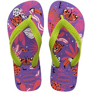 Chinelo havaianas infantil Kids top fashion 29/0 lilas Par 7066 Havaianas