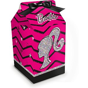 Embalagem para doces Barbie caixa milk 6,5x6,5x13cm Pct.c/08 109127 Festcolor