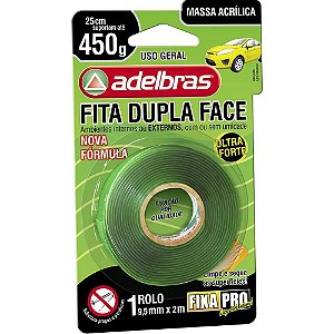 Fita dupla face Fixa pro massa acrilic 9,5mmx2 Unidade 815000015 Adelbras