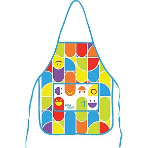 Avental escolar decorado Color joy c/bolso infantil Unidade 79644 Leonora
