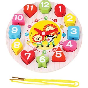 Brinquedo pedagogico madeira Encaixe divertido relogio Unidade 336.11.99 Toy mix