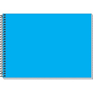 Caderno desenho univ capa dura Azul liso 96f espiral Pct.c/04 2233 Tamoio