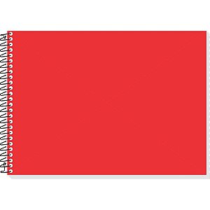 Caderno desenho univ capa dura Vermelho liso 96f espiral Pct.c/04 2235 Tamoio