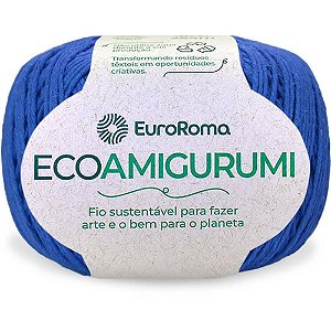 Linha para croche ecoamigurumi Azul royal 8/7fios 160g 254mt Unidade 903 Euroroma