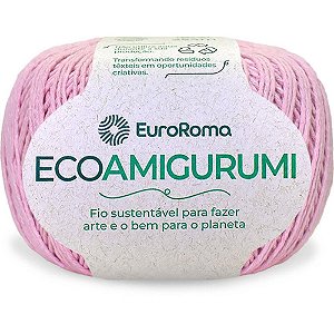 Linha para croche ecoamigurumi Rosa bebe 8/7 fios 160g 254mt Unidade 510 Euroroma