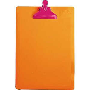 Prancheta plastica Oficio full color laranja Unidade 3007.k.0012 Dello