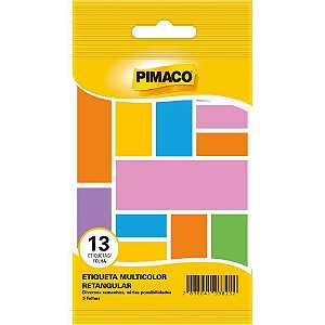 Etiqueta lisa com formas Multicolor retan.arco-iris 5fl Ct.c/65 970888 Pimaco
