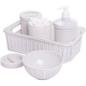 Utensilios para banheiro Kit higiene trama baby 5pcs bc Kit 14406 Plasutil