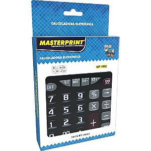 Calculadora de mesa Mp 1092 12 dig. preta pilha Unidade 301010031 Masterprint