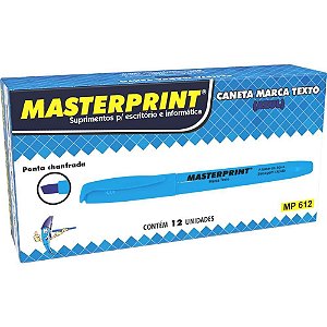 Caneta marca texto Mp 612 azul Cx.c/12 309020004 Masterprint