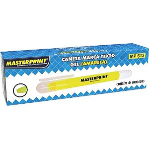 Caneta marca texto Mp 613 gel amarela Cx.c/06 309060017 Masterprint