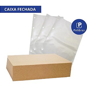 Envelope plastico Oficio 4furos fino 0,05mm Cx.c/1000 061917 Polibras