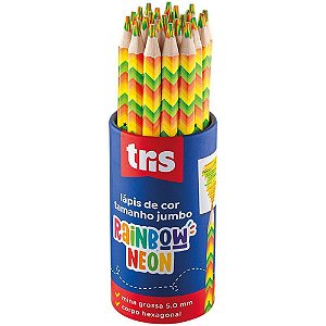 Lapis de cor jumbo Tris rainbow neon Pote-24 903365 Summit