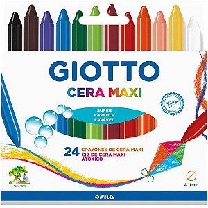 Giz de cera gizao Giotto maxi 24 cores Pct.c/06 202203es Fila canson
