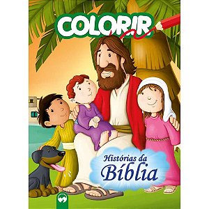 Livro infantil colorir Historias da biblia 16pgs Unidade 9297 Vale das letras