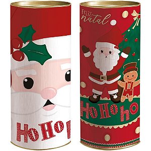 Embalagem para presente Natal tubo lata teodoro p (s) Cx.c/06 Nlt00013 Packpel