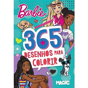 Livro infantil colorir 365 desenhos barbie 288pgs Unidade 05320 Magic kids