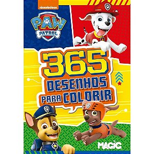 Livro infantil colorir 365 desenhos patrulha canina Unidade 05351 Magic kids