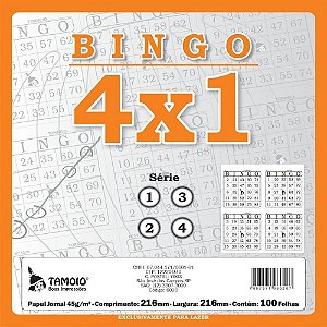 Bloco para bingo Bingao jornal 4x1 100 folhas Pct.c/06 6040 Tamoio