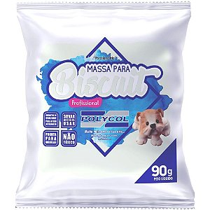 Massa de porcelana fria Biscuit 90g verde peixinho Cx.c/12 Msc90n-220 Polycol