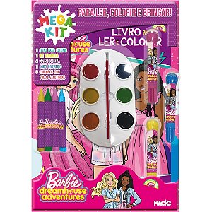 Livro infantil colorir Barbie mega kit ler e colorir Unidade 04668 Magic kids