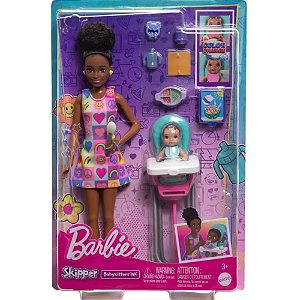 Barbie family Skipper c/bebe vest. arco iris Unidade Htk34 Mattel