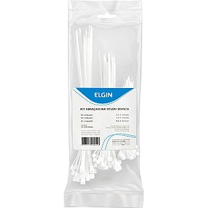 Abraçadeira Nylon Pa66 Branco 2.5X100M Elgin