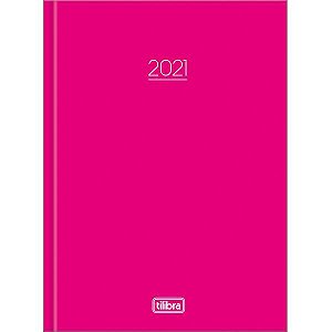 Agenda Tilibra 2021 Pepper Rosa Costurada Cd 160F Tilibra