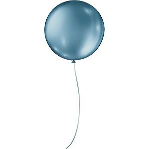 Balão Metalizado N.05 Redondo Azul São Roque