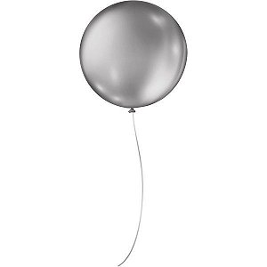 Balão Metalizado N.05 Redondo Prata São Roque