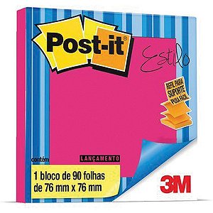 Bloco De Recado Post-It Pop Up Refil R330 76X76 Rosa 3M