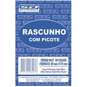 Bloco Para Rascunho C/picote E Grampo 80F.80X11,5 São Domingos