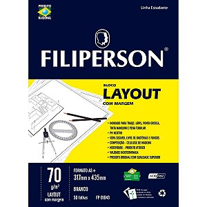 Bloco Tecnico Com Margem Lay-Out A-3 63G.50Fls.branco Filiperson