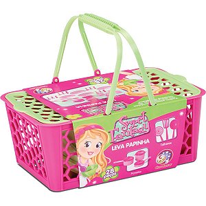 Brincando De Casinha Cesta Leva Papinha 28 Pecas Cardoso Toys