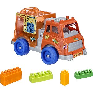 Brinquedo Para Montar Caminhão C/blocos 15Pcs Gulliver