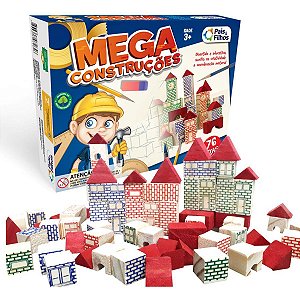 Brinquedo Para Montar Mega Construcoes 76 Pecas Pais E Filhos