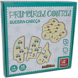 Brinquedo Pedagógico Madeira Primeiras Contas 48 Pcs Brinc. De Crianca