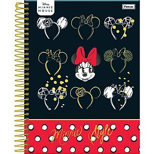 Caderno 10X1 Capa Dura 2021 Minnie Vintage College 160Fls. Foroni