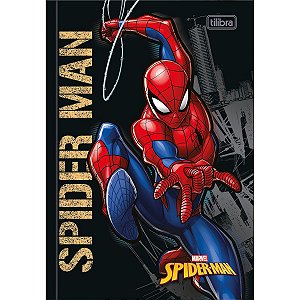 Caderno Brochura 1/4 Capa Dura Spider-Man Top 48 Folhas Tilibra
