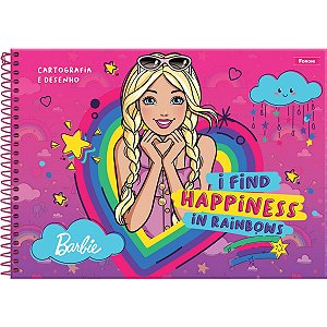 Caderno Desenho Univ Capa Dura Barbie 80Fls. Foroni