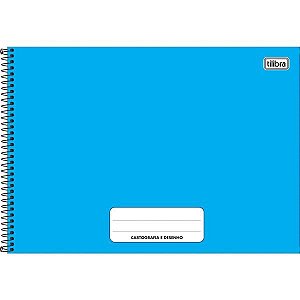 Caderno Desenho Univ Capa Dura Pepper 80Fls Azul Univ.horiz. Tilibra